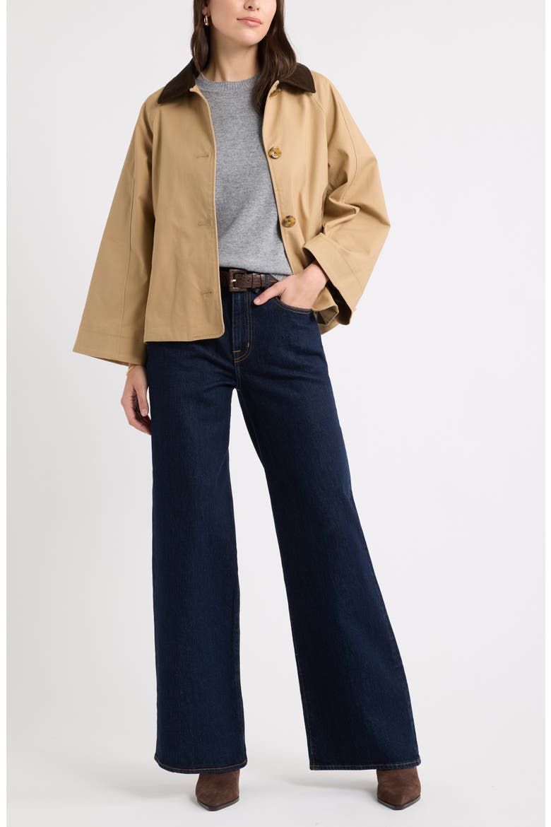 Swing Cropped Trench Jacket, Alternate, color, TAN TANNIN