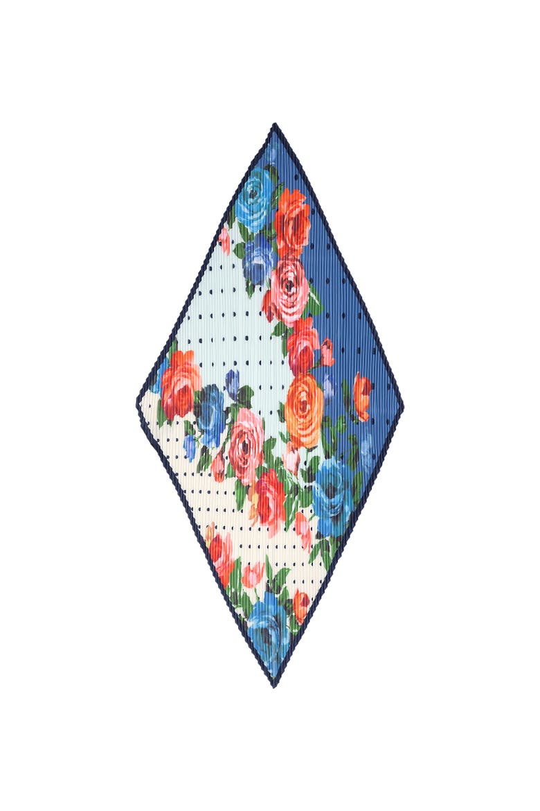 Classic Rose Pleated Diamond, Main, color, Chambray