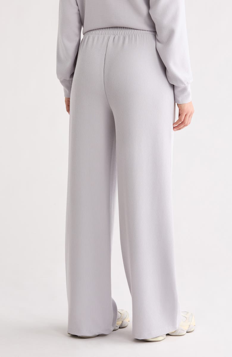 90 DEGREE BY REFLEX Ribbed Scuba Wide Leg Pants, Alternate, color, Lunar Dust
