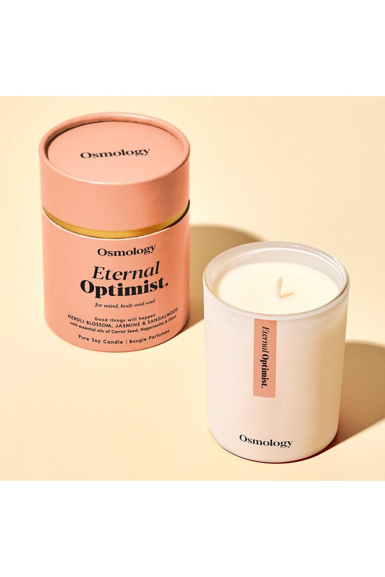 Eternal Optimist Scented Candle - Neroli Blossom Jasmin and Sandalwood, Alternate, color, white
