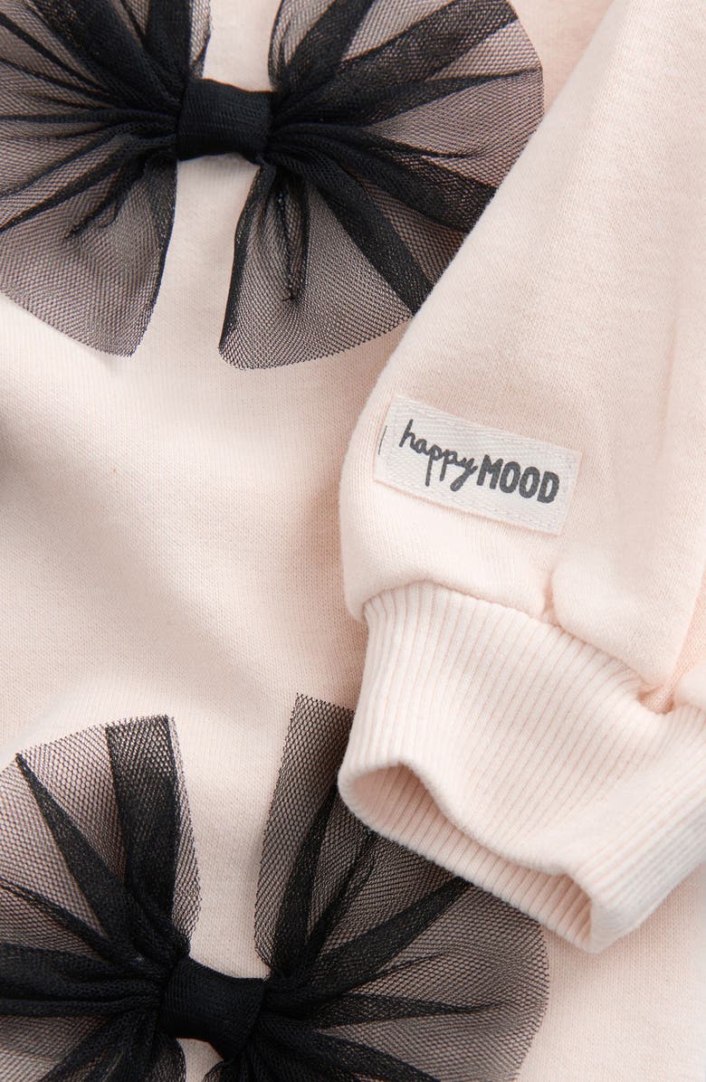 NEXT Kids' Bow Appliqué Sweatshirt & Rib Flare Leggings Set, Alternate, color, 