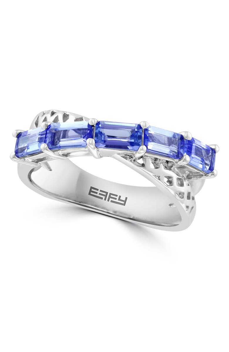 EFFY Sterling Silver Tanzanite Crossover Ring - 1.52 ctw, Main, color, Purple