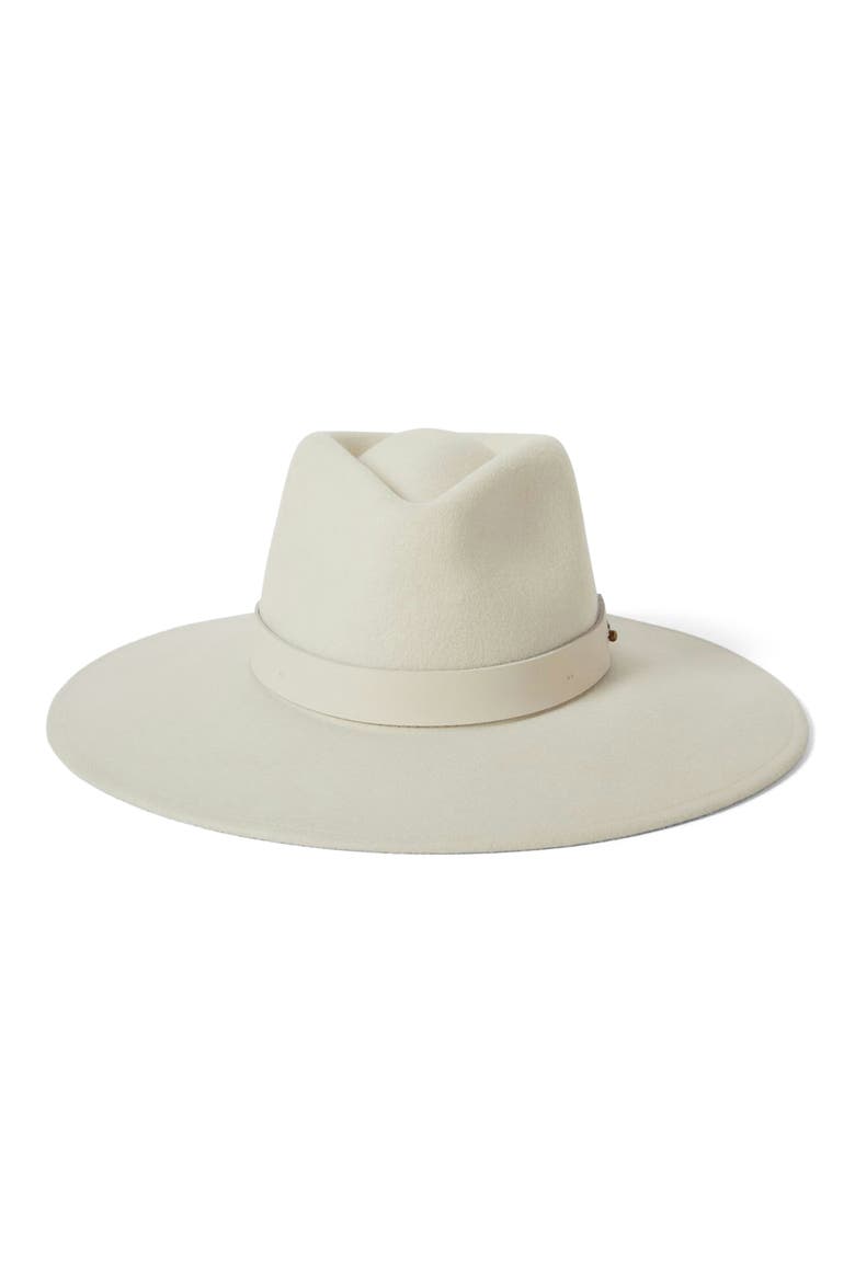 Eleanor Packable Wool Felt Hat, Alternate, color, OFF WHITE