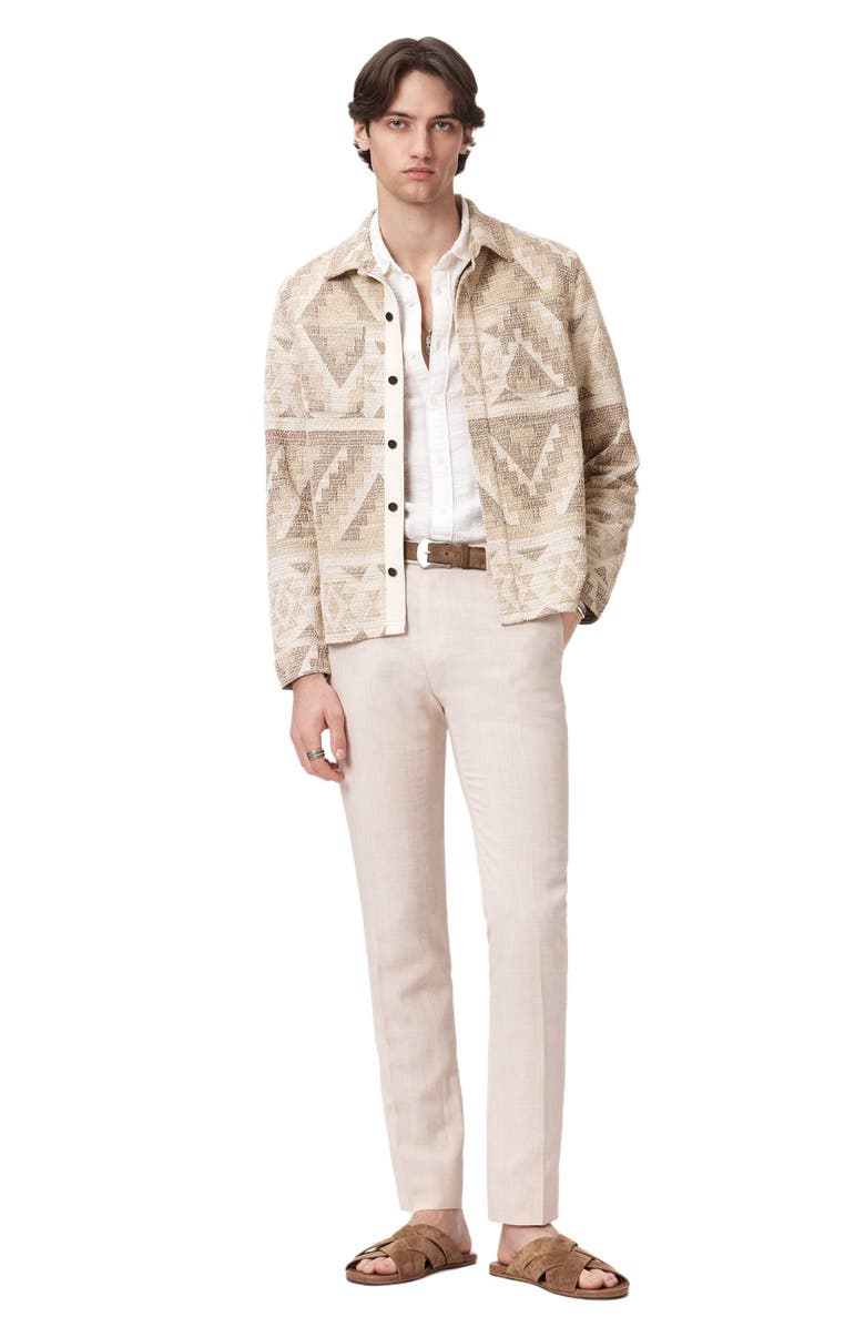 John Varvatos Byrne Geometric Shirt Jacket, Alternate, color, Light Khaki