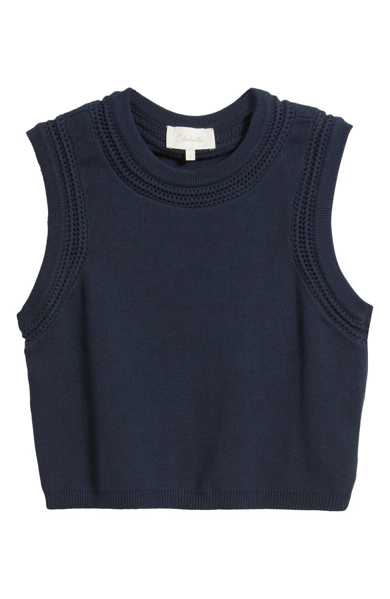 Cleobella Jade Open Stitch Sweater Tank, Alternate, color, Midnight Blue