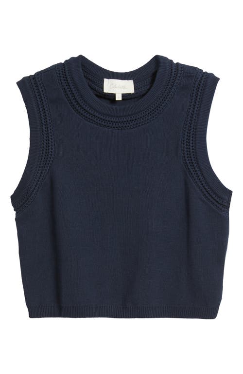 Cleobella Jade Open Stitch Sweater Tank In Blue