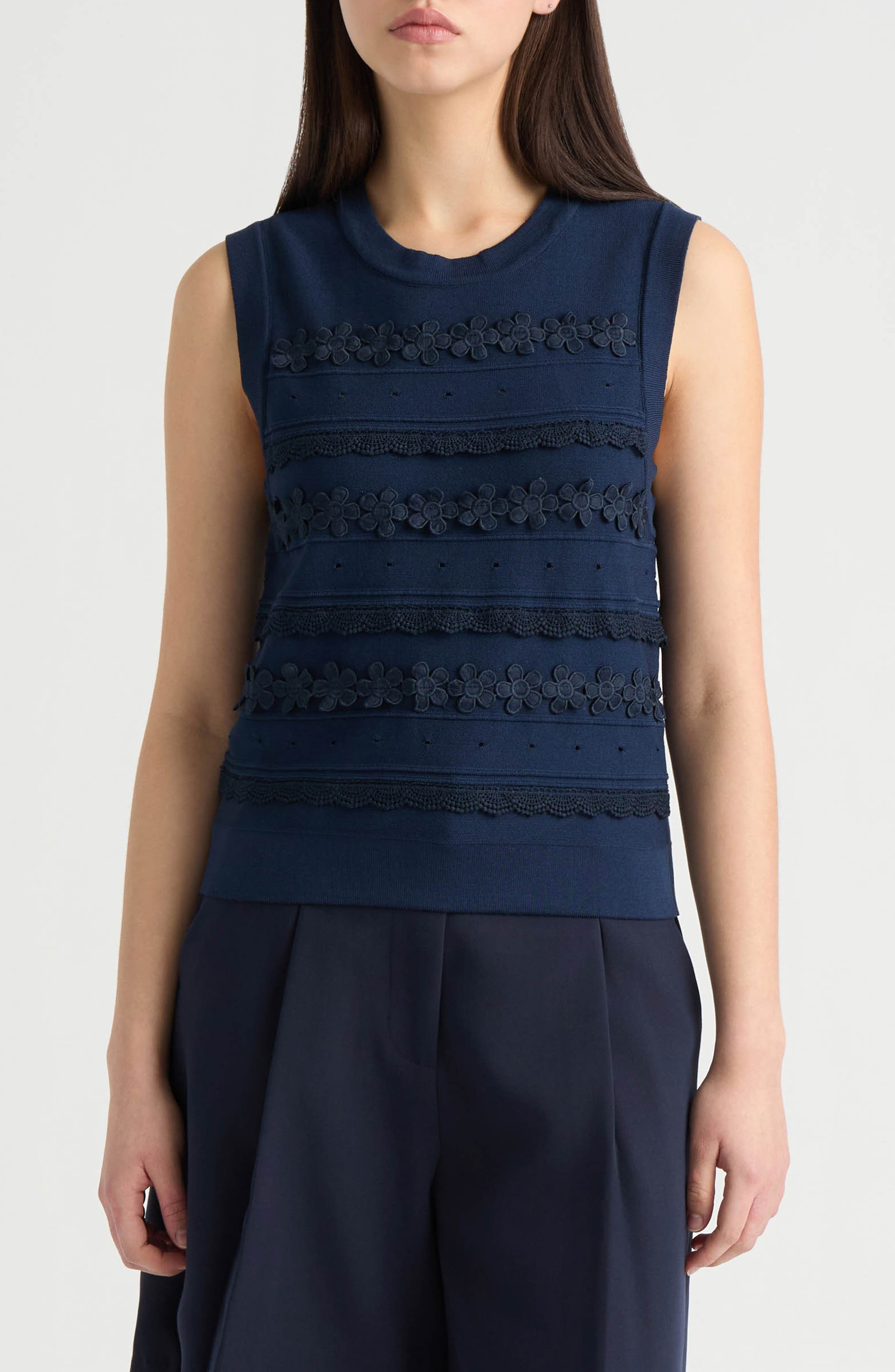 NVLT Floral Appliqué Sweater