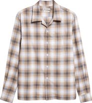 JW Anderson Gradient Check Brushed Flannel Button-Up Shirt