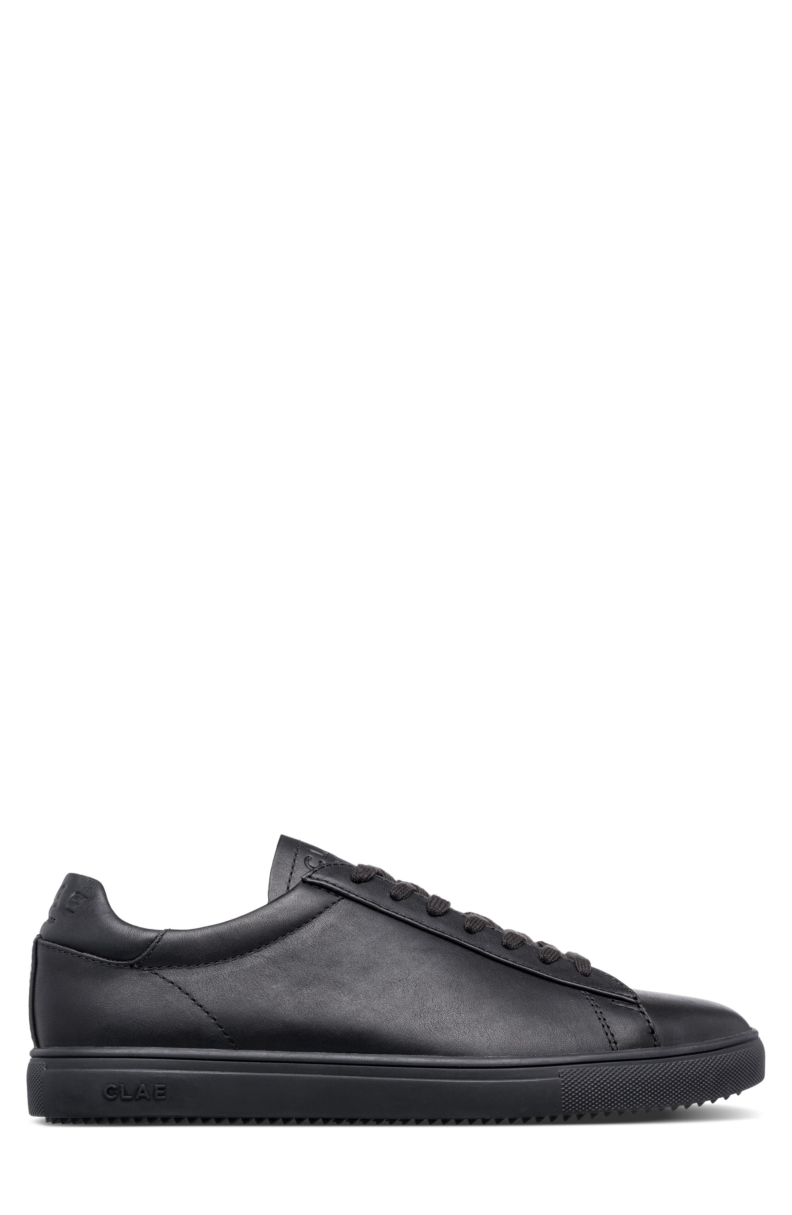 CLAE Bradley Sneaker, Alternate, color, Triple Black Leather