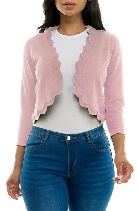 Scalloped Bolero Shrug Sweater