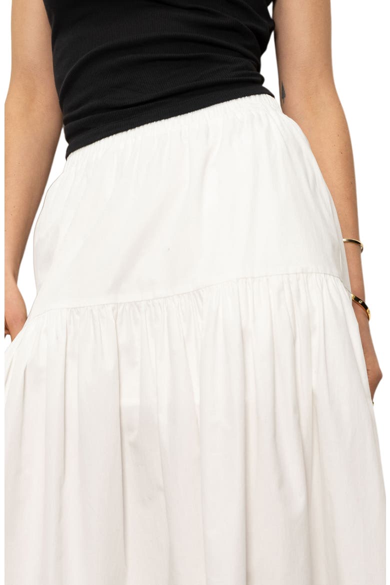 Cotton Poplin Prairie Skirt, Alternate, color, WHITE