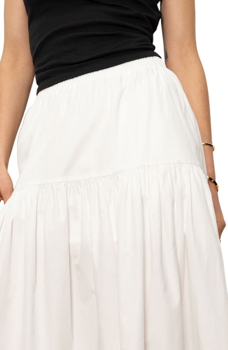 Sanctuary Cotton Poplin Prairie Skirt, Alternate, color, White