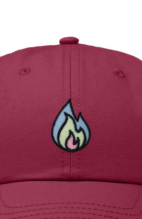 Dalix Fire Dad Hat In Maroon