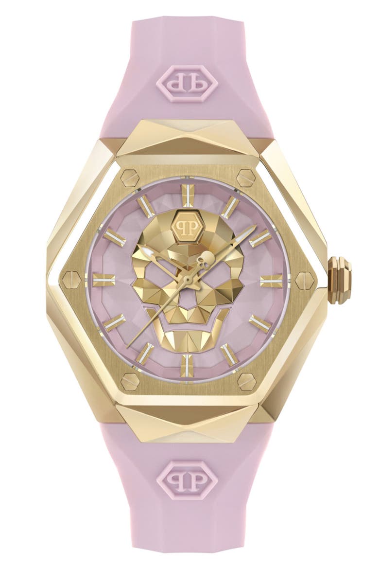The $kull Spikes Watch, Main, color, GOLD