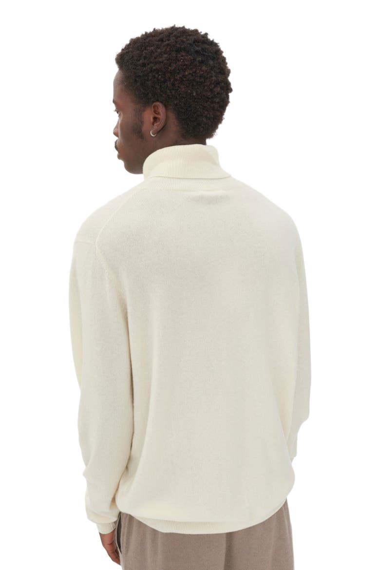 Essential Cashmere Turtle Neck Sweater, Alternate, color, marshmallow