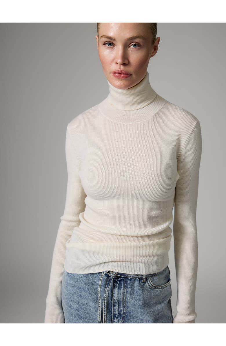 DAY Birger et Mikkelsen Sierra Roll Neck Slim Fit Sweater, Main, color, Ivory Shade