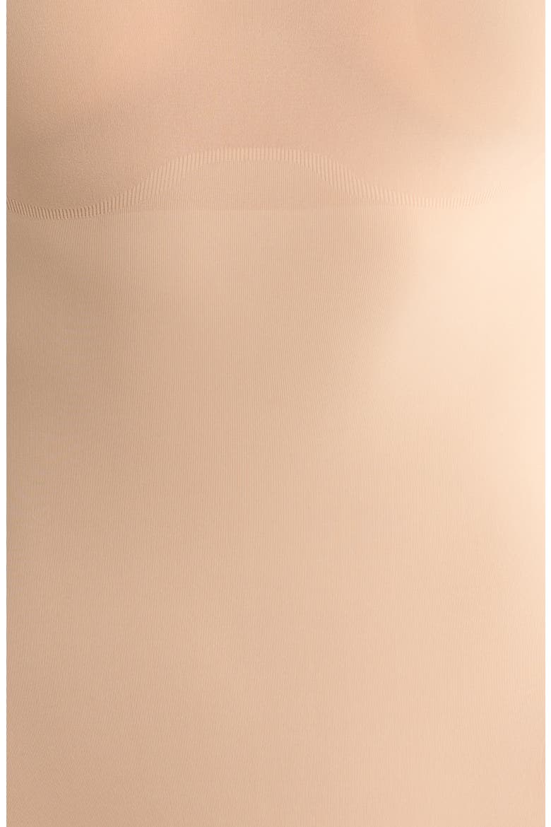 Sheer Seamless Thong Bodysuit, Alternate, color, CLAY