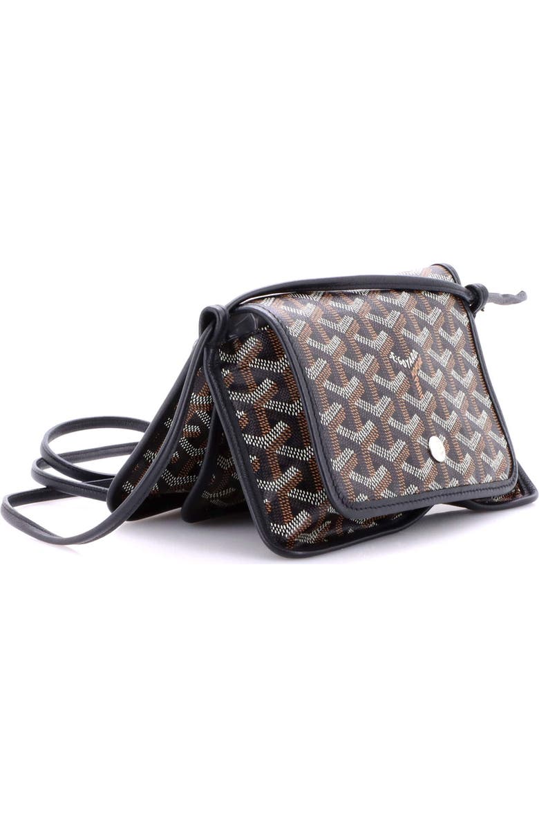 Pre-Owned Goyard Plumet Clutch Wallet Coated Canvas, Alternate, color, Black