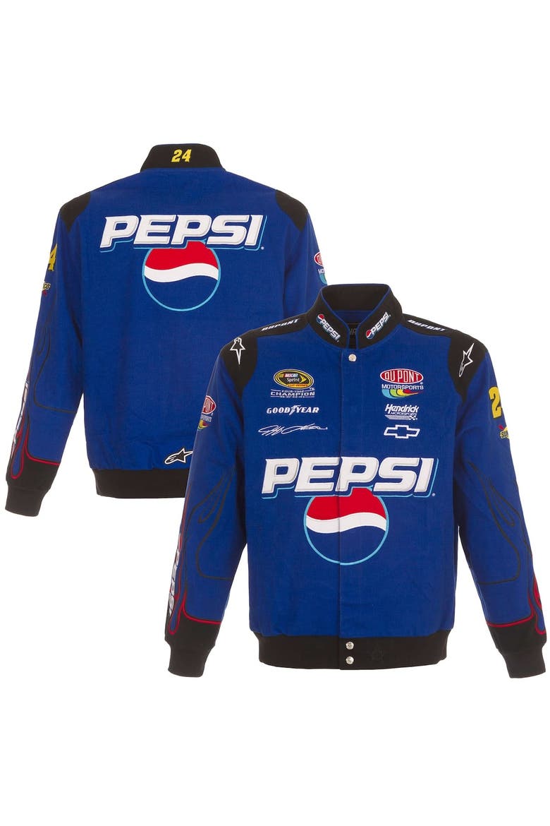 Men's JH Design  Royal Jeff Gordon Pepsi Full-Snap Twill Uniform Jacket, Main, color, Royal