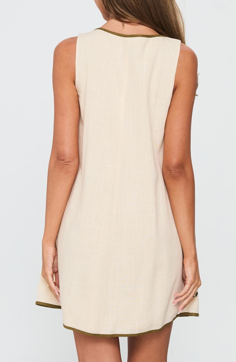 Princess Polly All My Loving Contrast Babydoll Minidress, Alternate, color, Cream