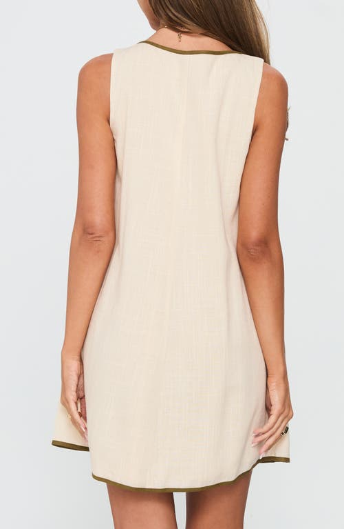 Princess Polly All My Loving Contrast Babydoll Minidress In Neutral