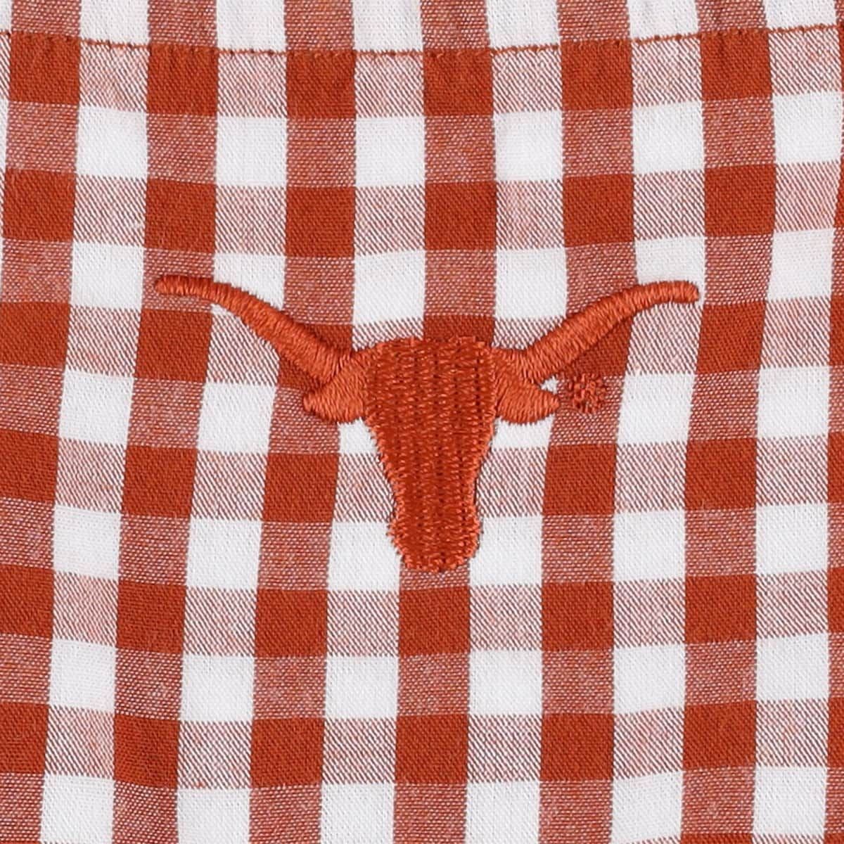 GARB Girls Toddler Garb Texas Orange Texas Longhorns Cara Woven Gingham ...