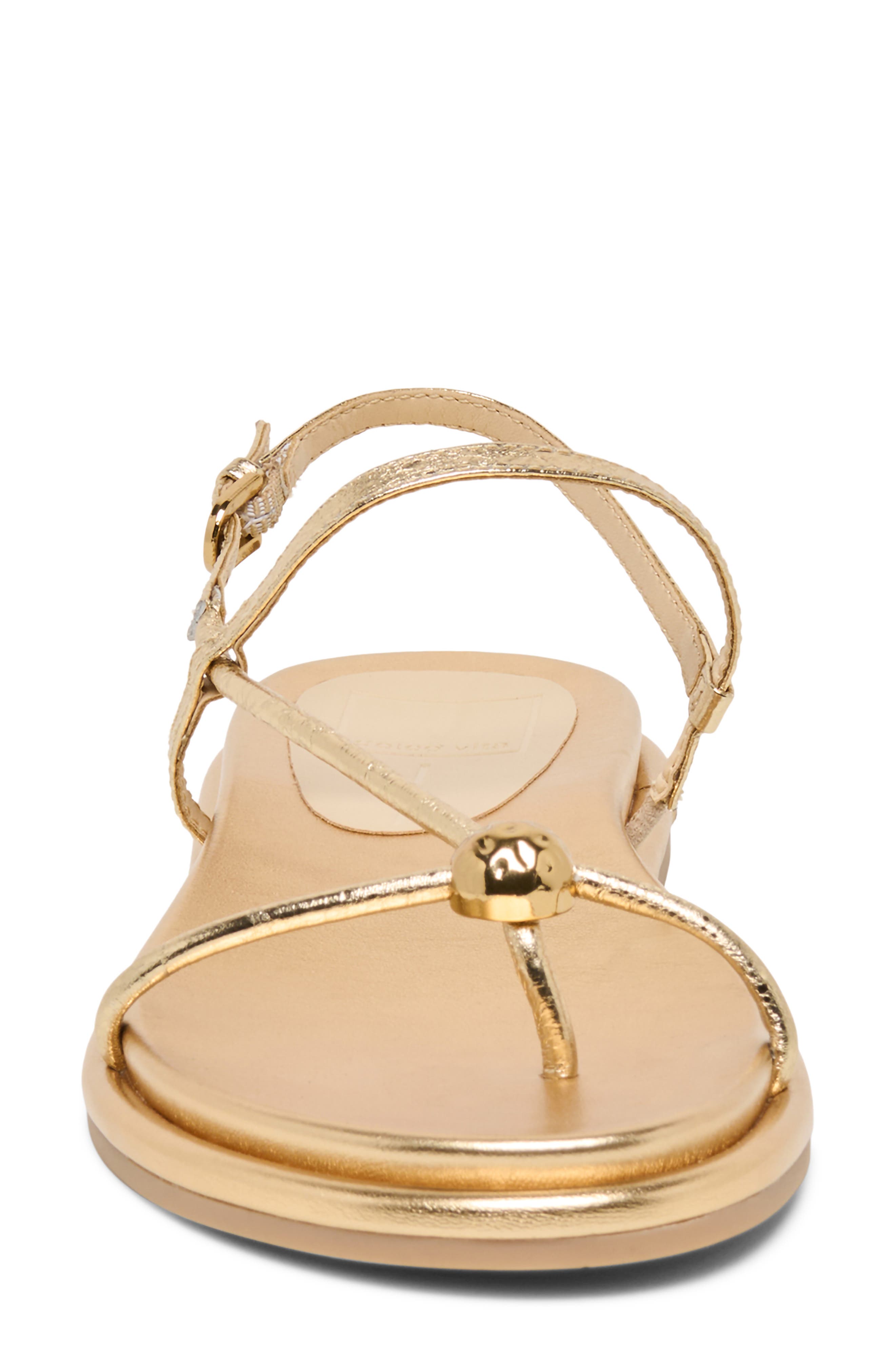 Deane Strappy Sandal, Alternate, color, GOLD DISTRESSED LEATHER