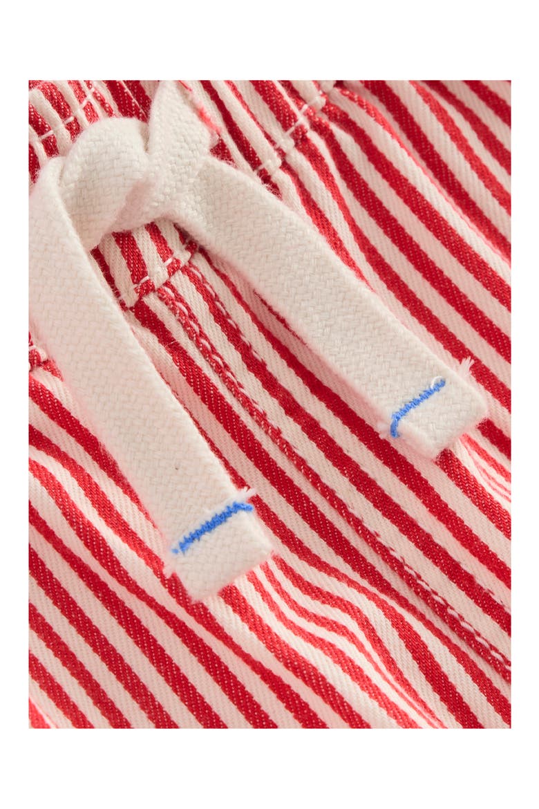 Kids' Stripe Stretch Cotton Shorts, Alternate, color, RED TICKING