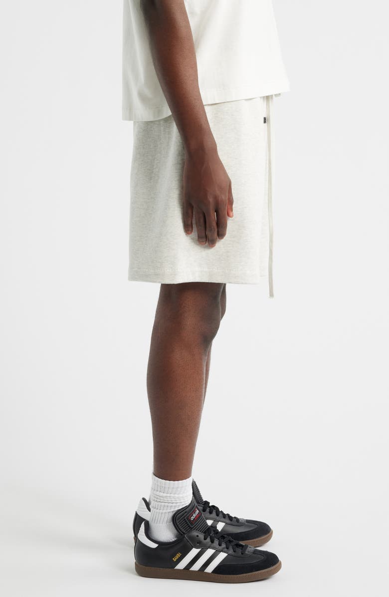Fear of God Essentials MLB Classic Fit Cotton Graphic Sweat Shorts, Alternate, color, Light Heather