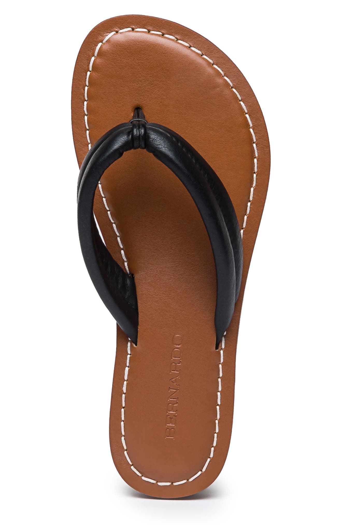 BERNARDO STUDIO Tilly Leather Flip-Flop Sandal, Alternate, color, 