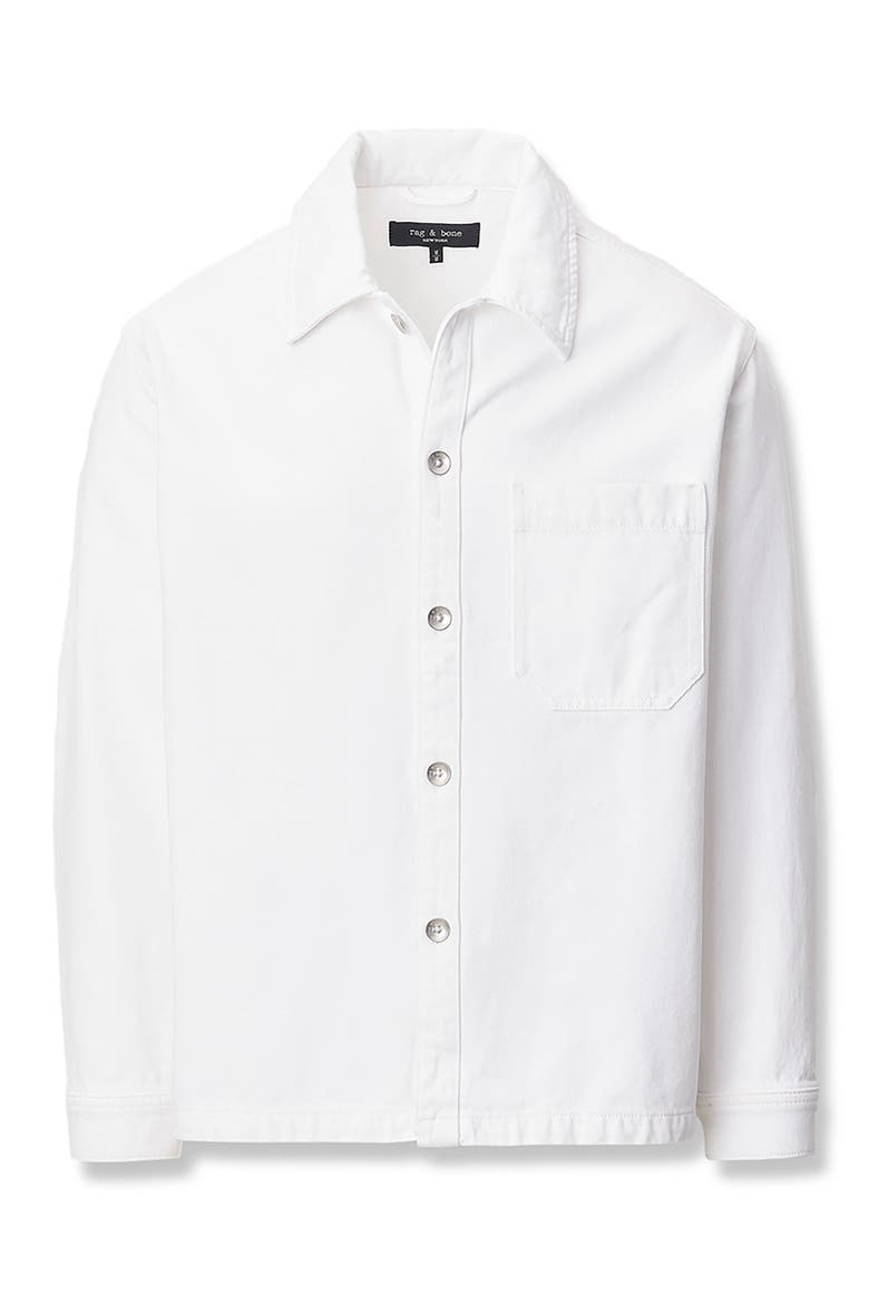 Astor Cotton Overshirt, Alternate, color, WHITE RINSE