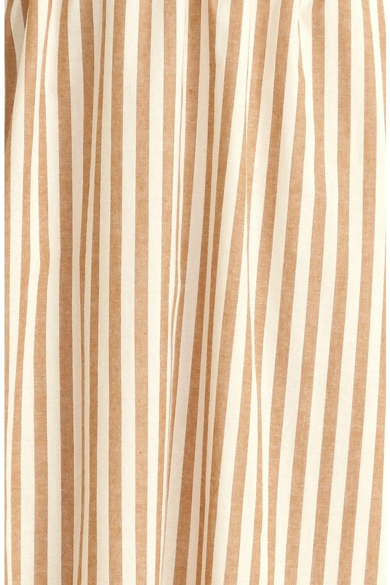 Pinstripe Midi Dress, Alternate, color, RUST/ NATURAL
