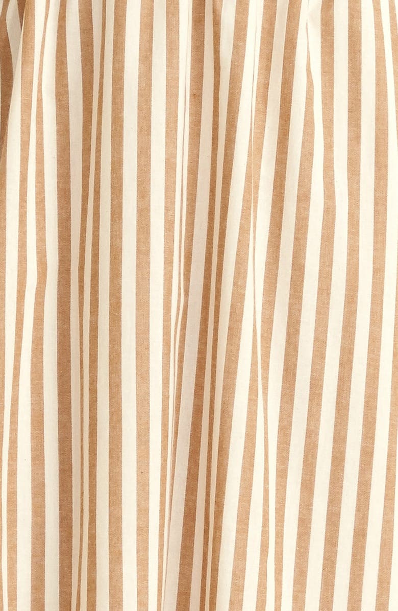 FREEMARKET Pinstripe Midi Dress, Alternate, color, Rust/ Natural