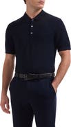 Bugatchi Checkerboard Stitch Polo Sweater
