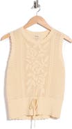 ELIE ELIE TAHARI Pointelle Stitch Sweater Tank