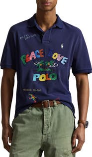 Polo Ralph Lauren Classic Fit Peace Love Embroidered Polo