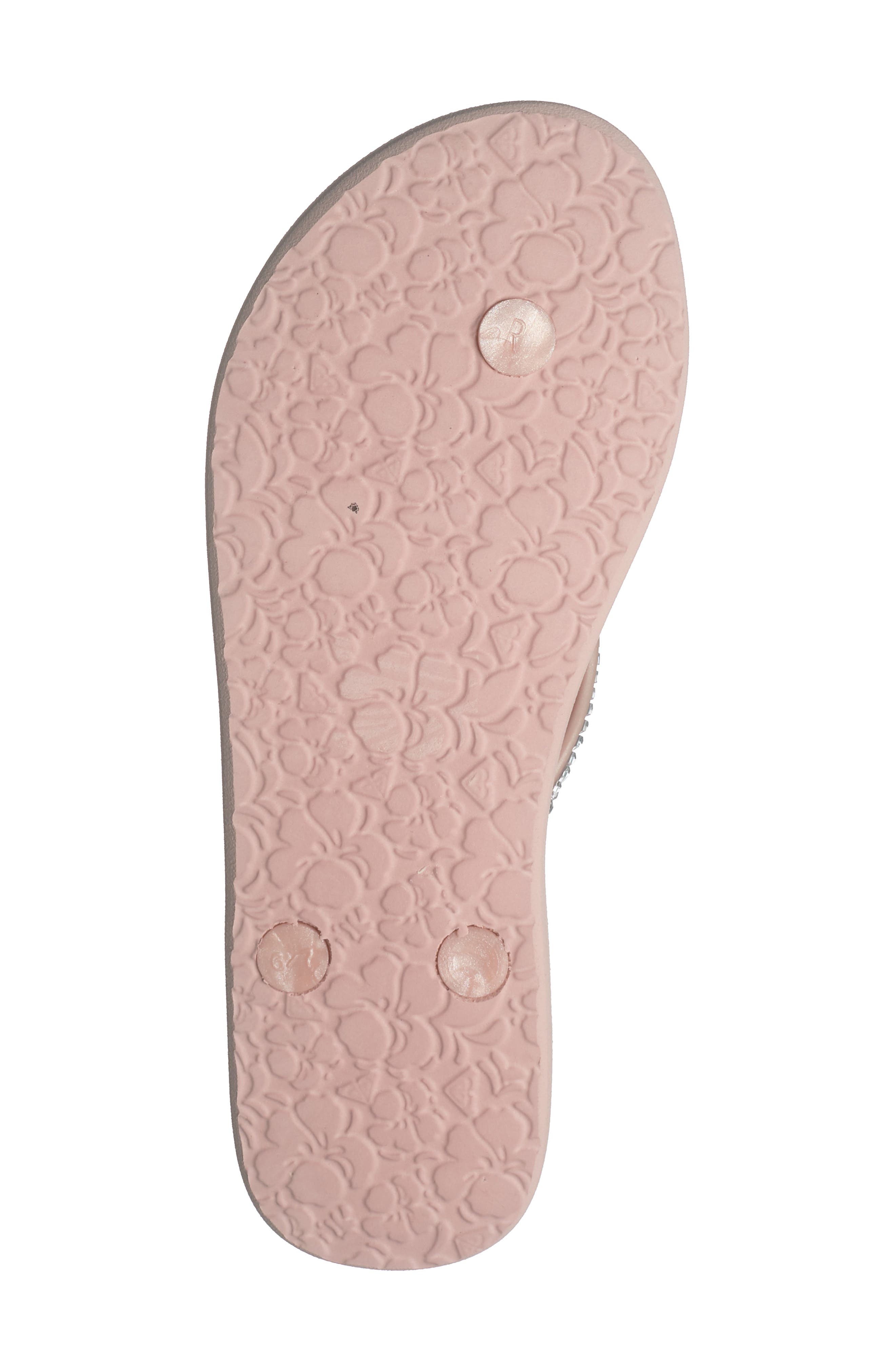 Roxy Bermuda Bling Flip Flop, Alternate, color, Peach