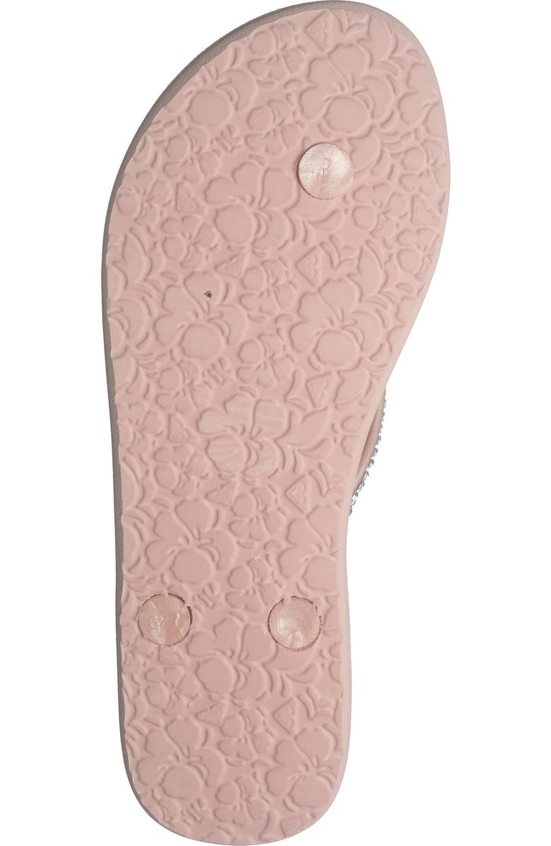 Roxy Bermuda Bling Flip Flop, Alternate, color, Peach