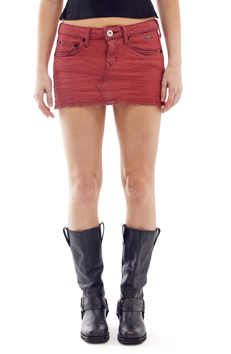 BDG Urban Outfitters Low Rise Denim Ultra Miniskirt, Main, color, 