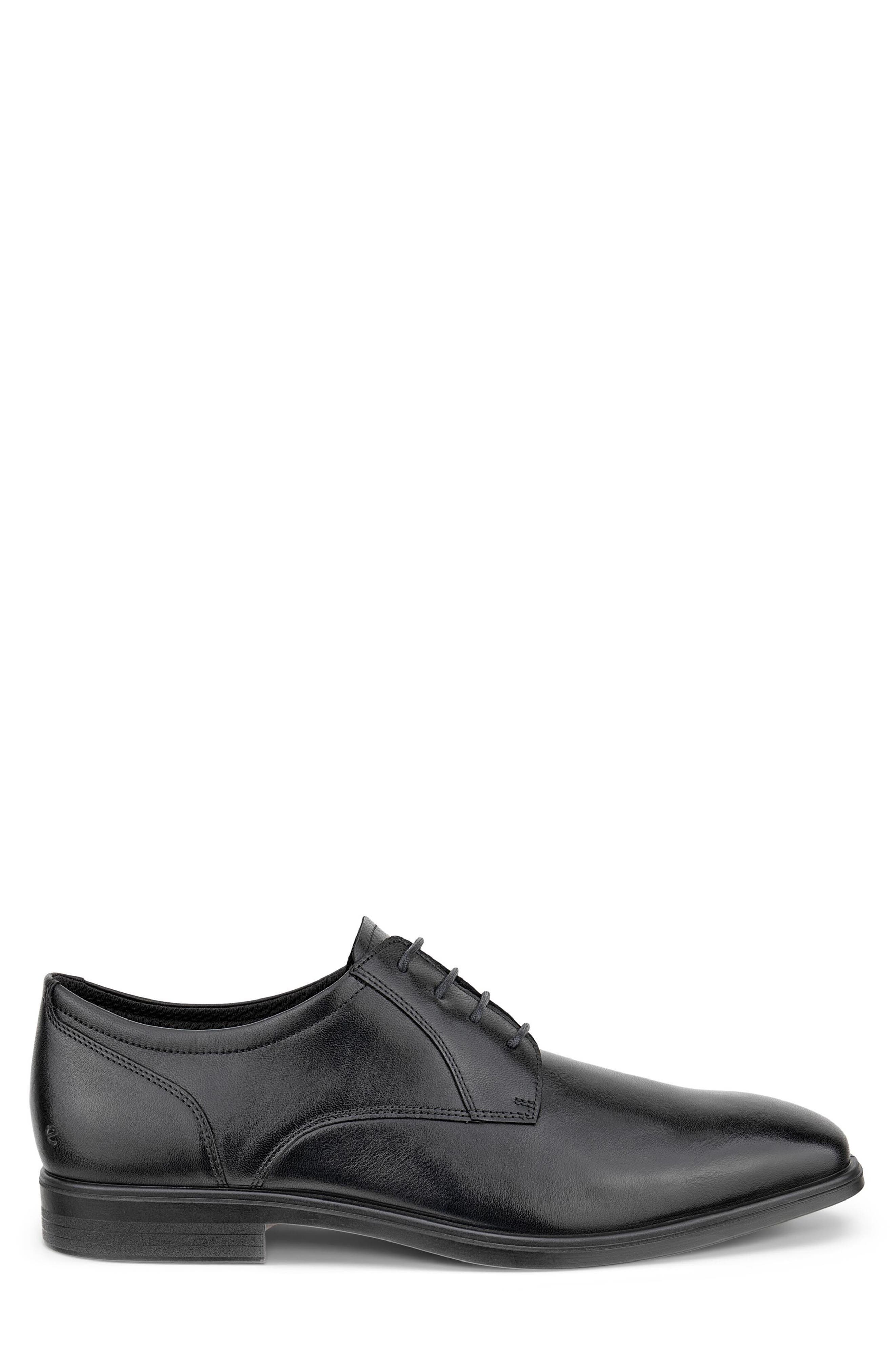ECCO Queenstown Plain Toe Derby, Alternate, color, Black