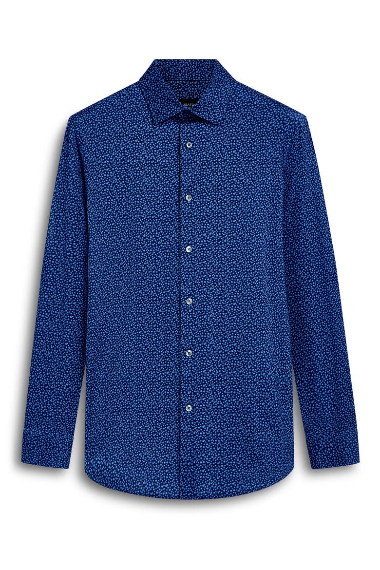 James OoohCotton® Floral Button-Up Shirt, Alternate, color, NAVY