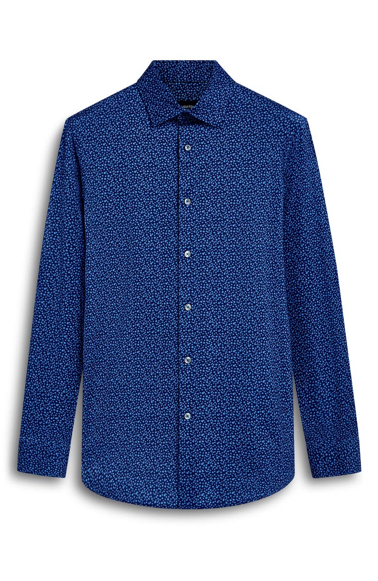 Bugatchi James OoohCotton<sup>®</sup> Floral Button-Up Shirt, Alternate, color, Navy