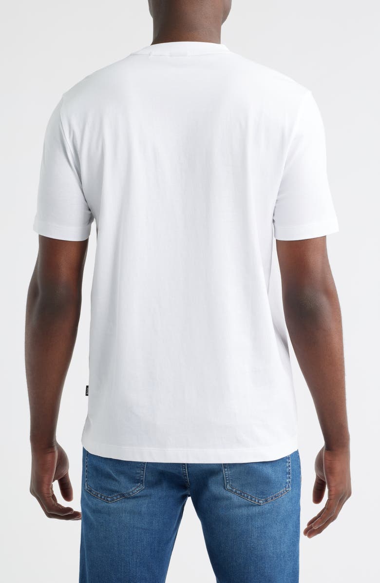 BOSS Thompson Floral Logo Cotton Graphic T-Shirt, Alternate, color, White