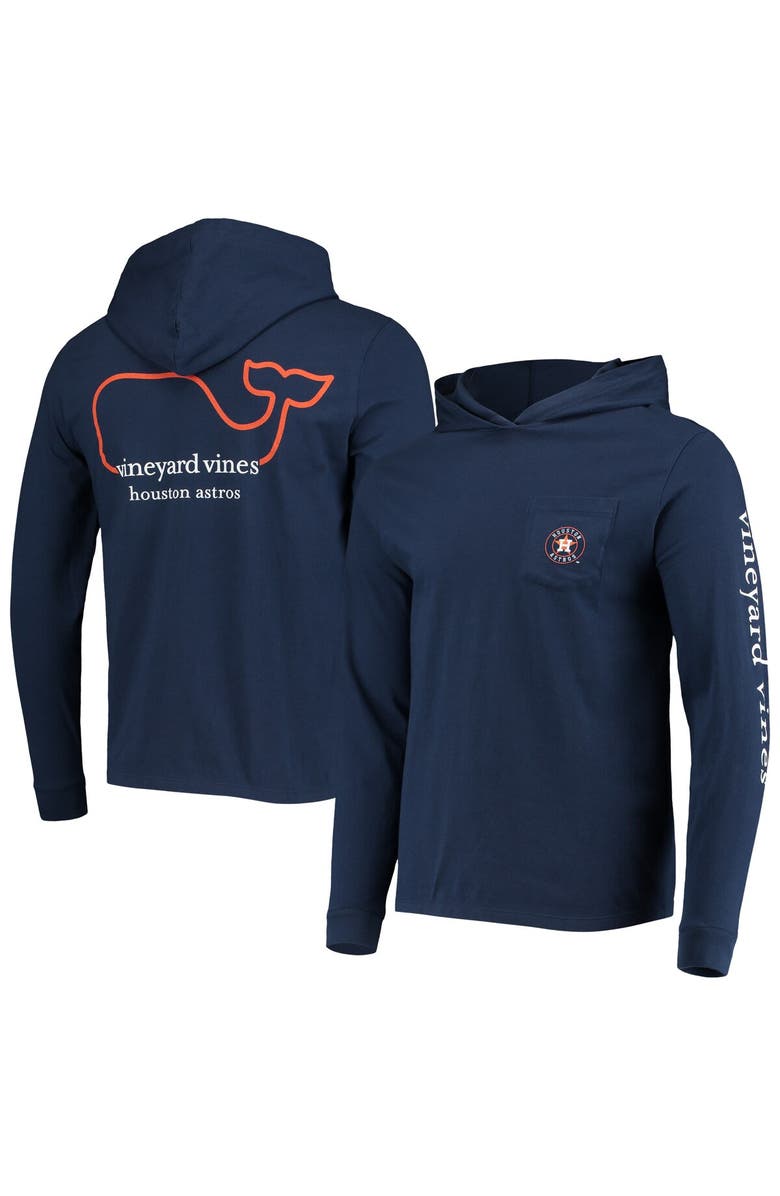 vineyard vines Men's Vineyard Vines Navy Houston Astros Long Sleeve Hoodie T-Shirt, Main, color,