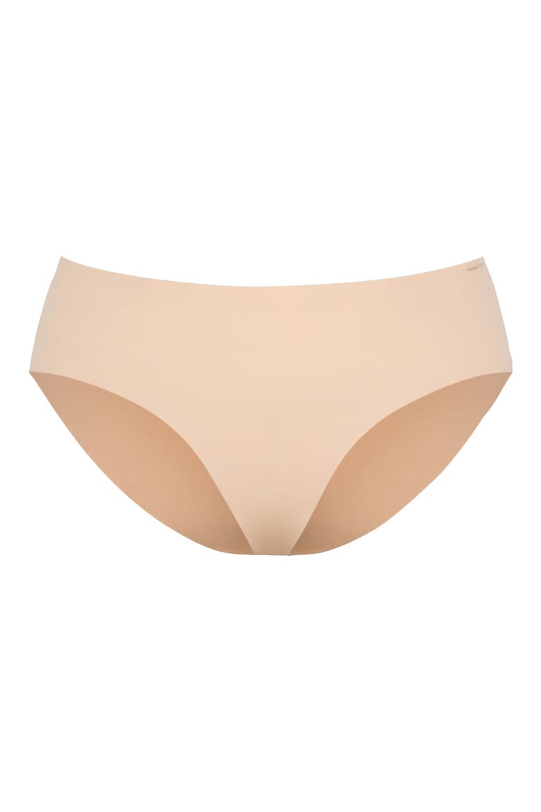 Microfiber No-Show Hipster Briefs, Alternate, color, HONEY NUDE