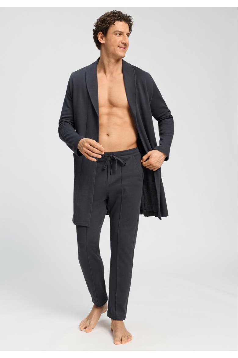Travelwear Cotton Blend Robe, Alternate, color, Smokey Charcoal