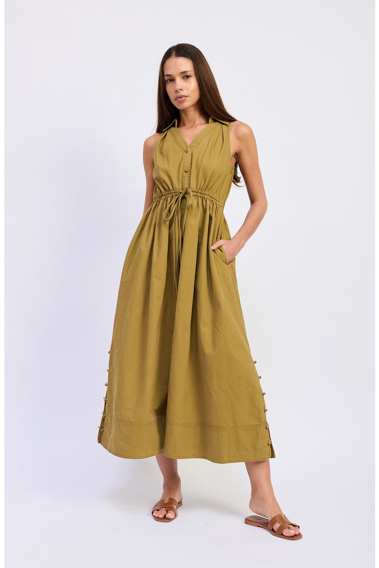 Elin Midi Dress, Alternate, color, OLIVE