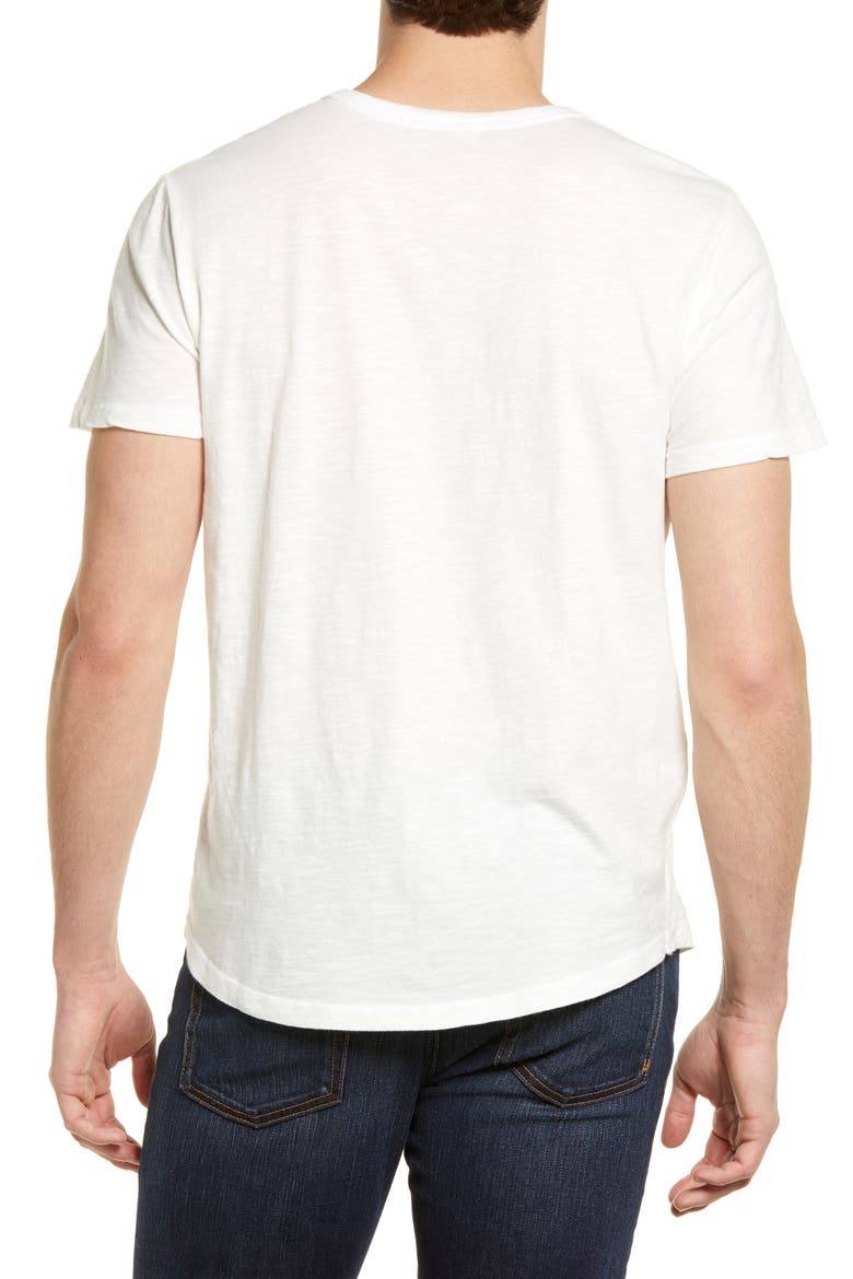 Saddle Hem Pocket T-Shirt, Alternate, color, WHITE CORE