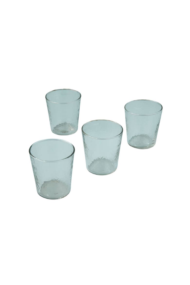 Pebble Glass Tumbler Short, Set of 4, Main, color, Clear
