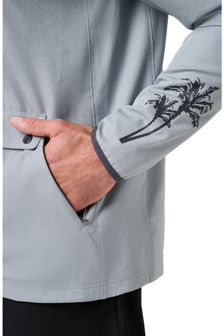 Out of Pocket Quarter Zip Hoodie, Alternate, color, HEATHER LIGHT GREY